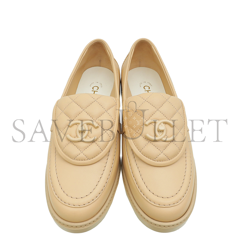 Ch**el quilted leather cc turnlock loafers